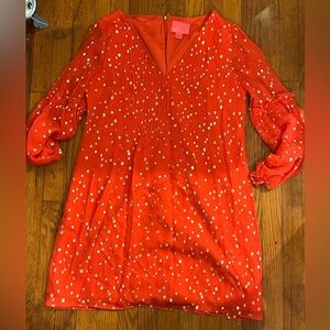 Lily Pulitzer  Women's Red Polka Dot Top Size 10